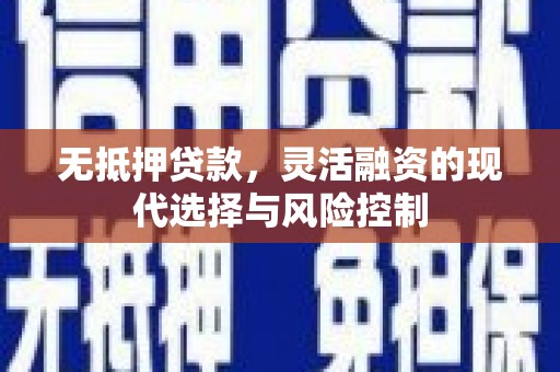 大连无抵押贷款，灵活融资的现代选择与风险控制